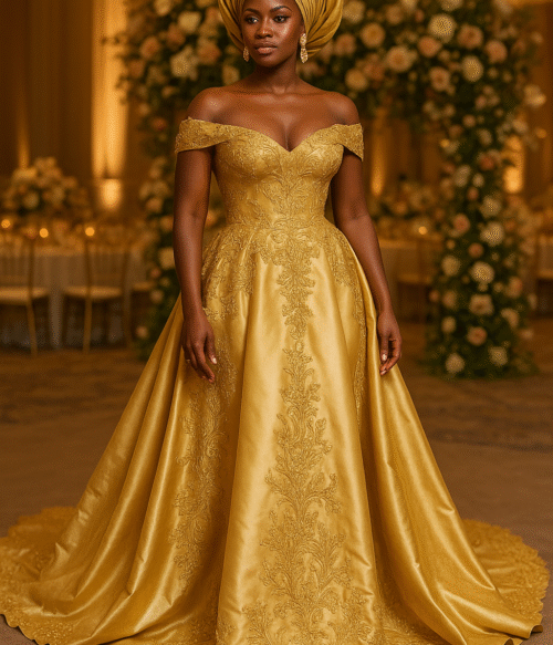 Silk Aso-Ebi Gown