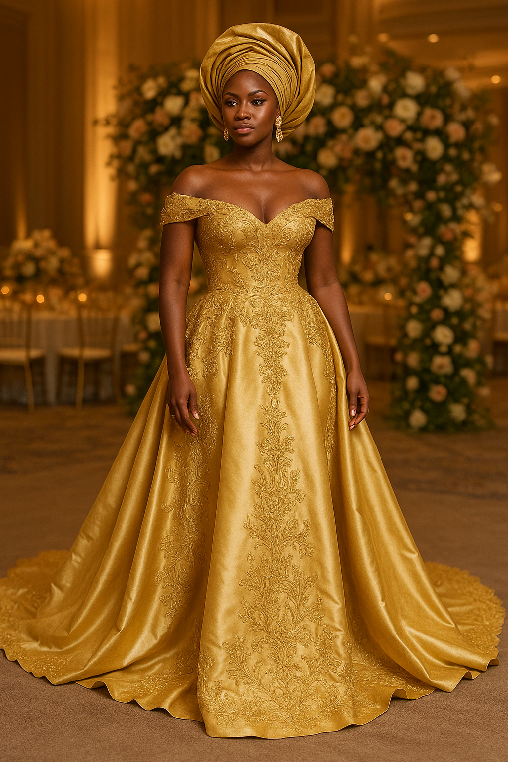 Silk Aso-Ebi Gown